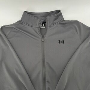 Under Armour Mens Gray Full Zip Mock Neck Track Jacket XXL 208186 FW101211677